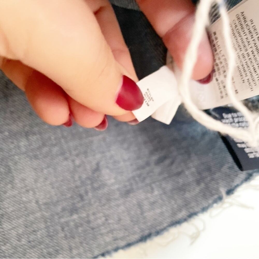 Madewell Blue Rigid Denim A-Line Mini Skirt: Pieced Edition Size 26 - Picture 8 of 9